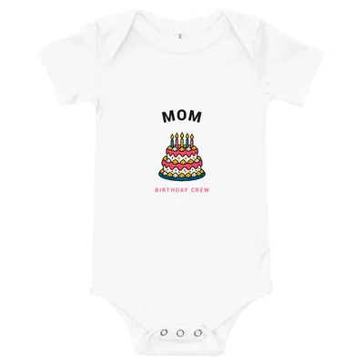 Mom Birthday Crew onesie preview