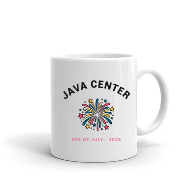 Java Center Fourth of July mug preview