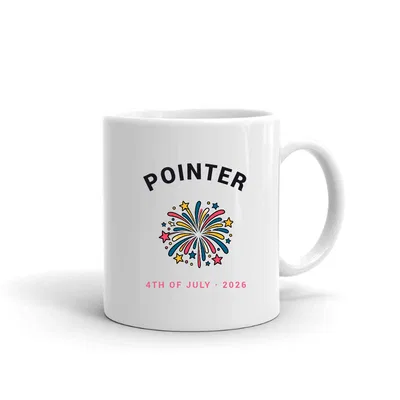 Pointer Fourth of July mug preview