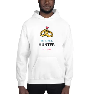 Mr. & Mrs. Hunter Rings hoodie preview
