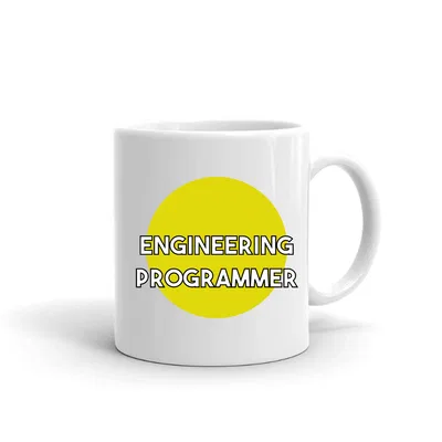 Yellow Dot Engineering Programmer mug preview