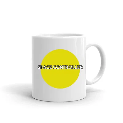 Yellow Dot Space Controller mug preview