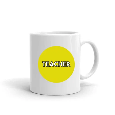 Yellow Dot Teacher mug preview