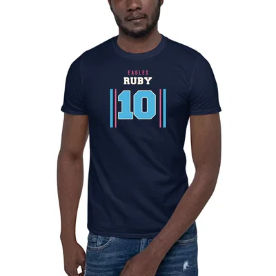 Ruby Football Block Number dark tee preview