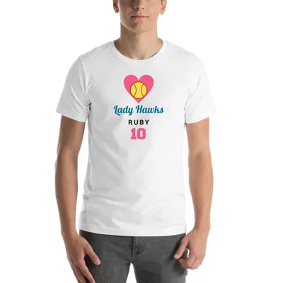 Ruby Softball Heart tee preview