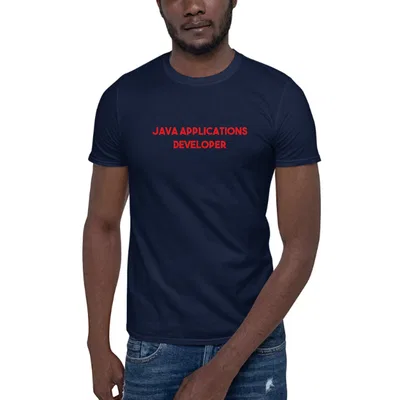 Red Java Applications Developer dark tee preview