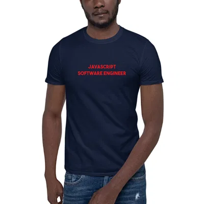 Red Javascript Software Engineer dark tee preview