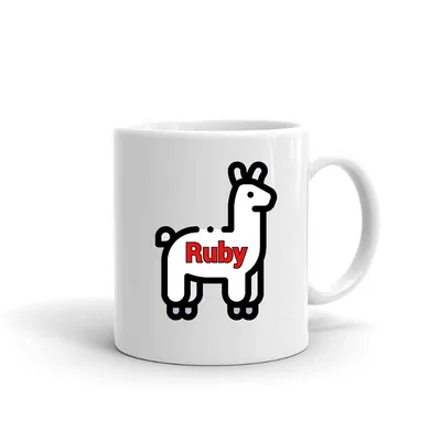 Llama Ruby mug preview