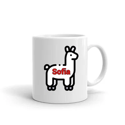 Llama Sofia mug preview