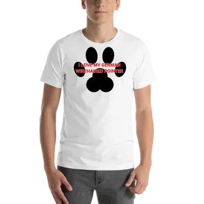 I love my German Wirehaired Pointer Paw Print tee preview