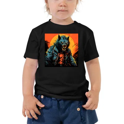 The Wolf Man kids dark tee preview