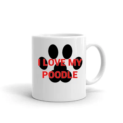 I love my Poodle Paw Print mug preview