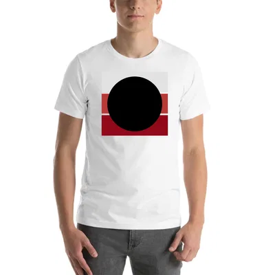 Box Top - Circle Tri-tone Red and White tee preview