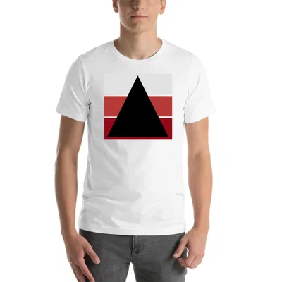 Box Top - Triangle Tri-tone Red and White tee preview
